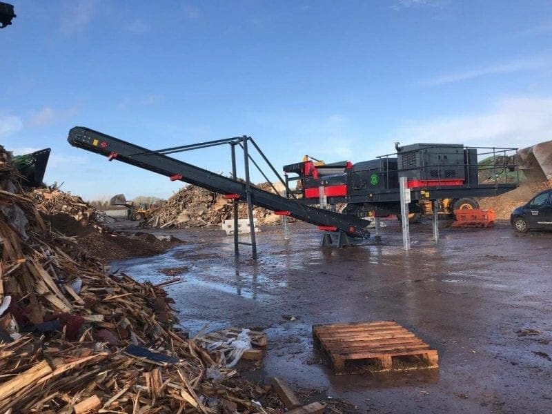 Ecohog Static HogMag Eddy Current Separator in waste wood