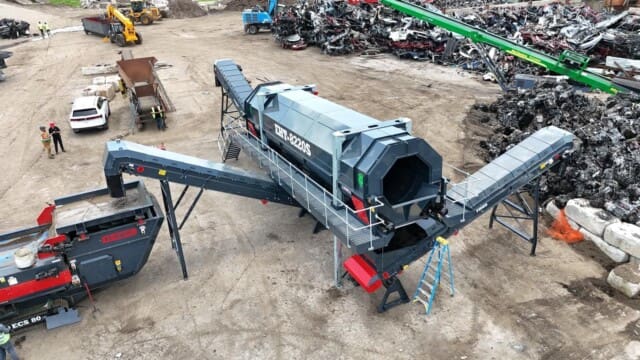 Eddy Current separator fed by Trommel on ASR site Eddy Current separator fed by Trommel on ASR site