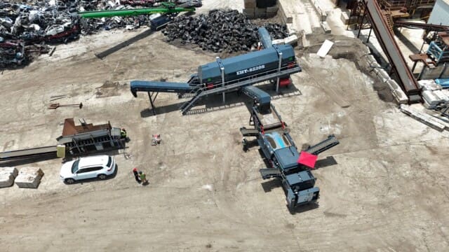 Eddy Current Separator Mobile ASR site with Trommel Eddy Current Separator Mobile ASR site with Trommel